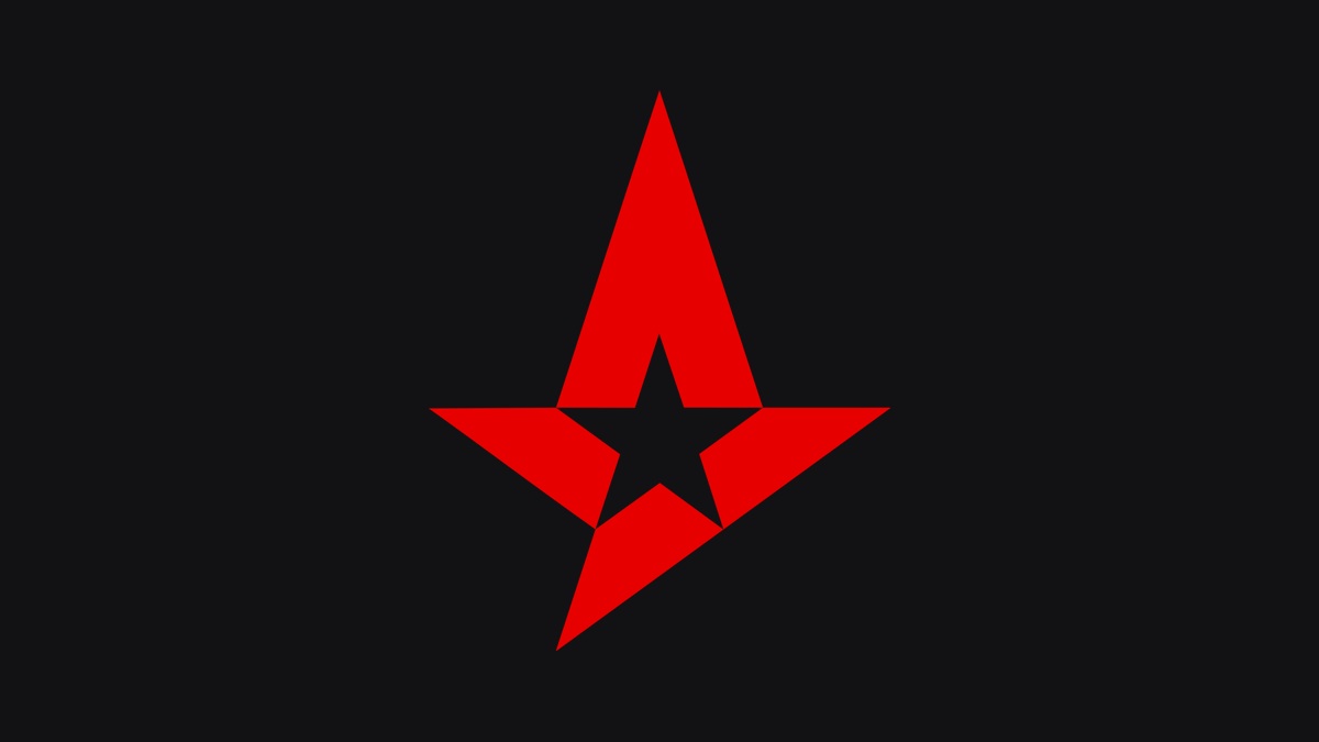 Astralis red star logo on a dark background